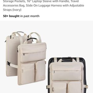 Barefoot Caribou Over Luggage Organjzer- Cream Travel Bag